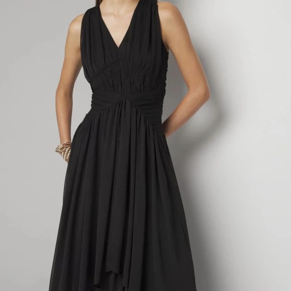 White House Black Market Elegant Black Maxi Dress